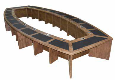 PVC meeting table with hollow slices 40