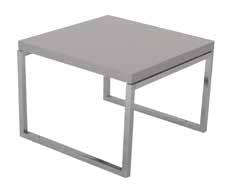 Wooden pinch guest table, nickel chrome chassis 6007