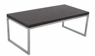 Wooden pinch guest table, nickel chrome chassis 6008