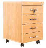 Drawer unit, 4 drawers, wooden body * metal internal chassis 1505