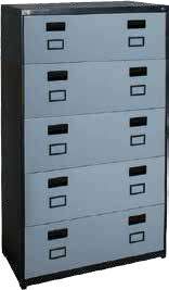 Metal Shannon Wide 5 Drawer All Metal Cabinet 2108