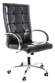 Director's chair, leather, nickel chrome 2501