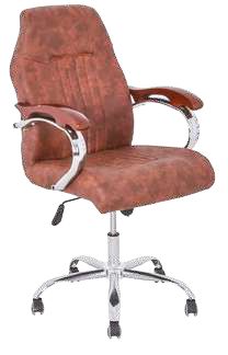 Maxx Leather Back Chair, Nickel Handle*Nickel Chrome Star Wood 2552