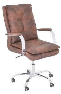 Medium chair, New Fiber leather, Nickel handle * Star leather, Nickel chrome