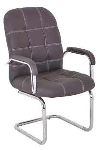 Leather chess waiting chair, nickel handle *leather chassis, nickel chrome 2604