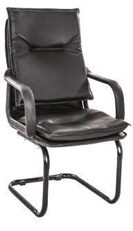 Chassis leather waiting chair 5014