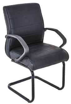 Chassis leather slats waiting chair 5044