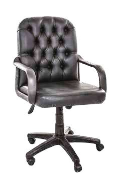 Medium chair with a leather capotene back 5132