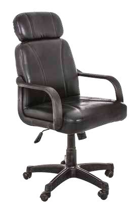 High manager chair with leather cushion 12001