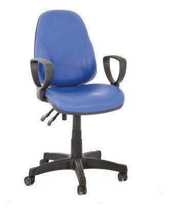 Hydraulic computer leather chair, 2 motion, foam injection 15005