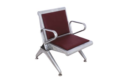 Leather upholstered metal waiting chair 920