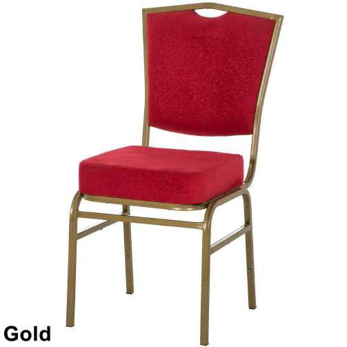 Gold metal cahir with wide back 650-12410