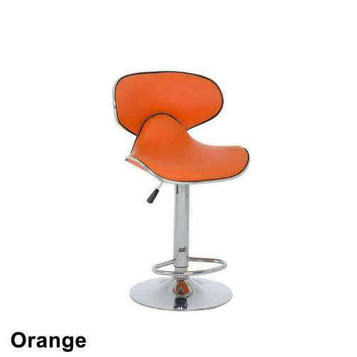 High chair with orange leather seat 650-5118