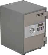 Vertical digital safe grey 610-580