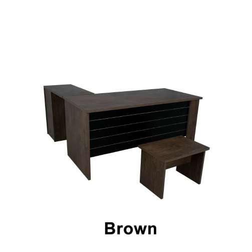  615-120 (wooden desk 3 pieces ( desk + side + table