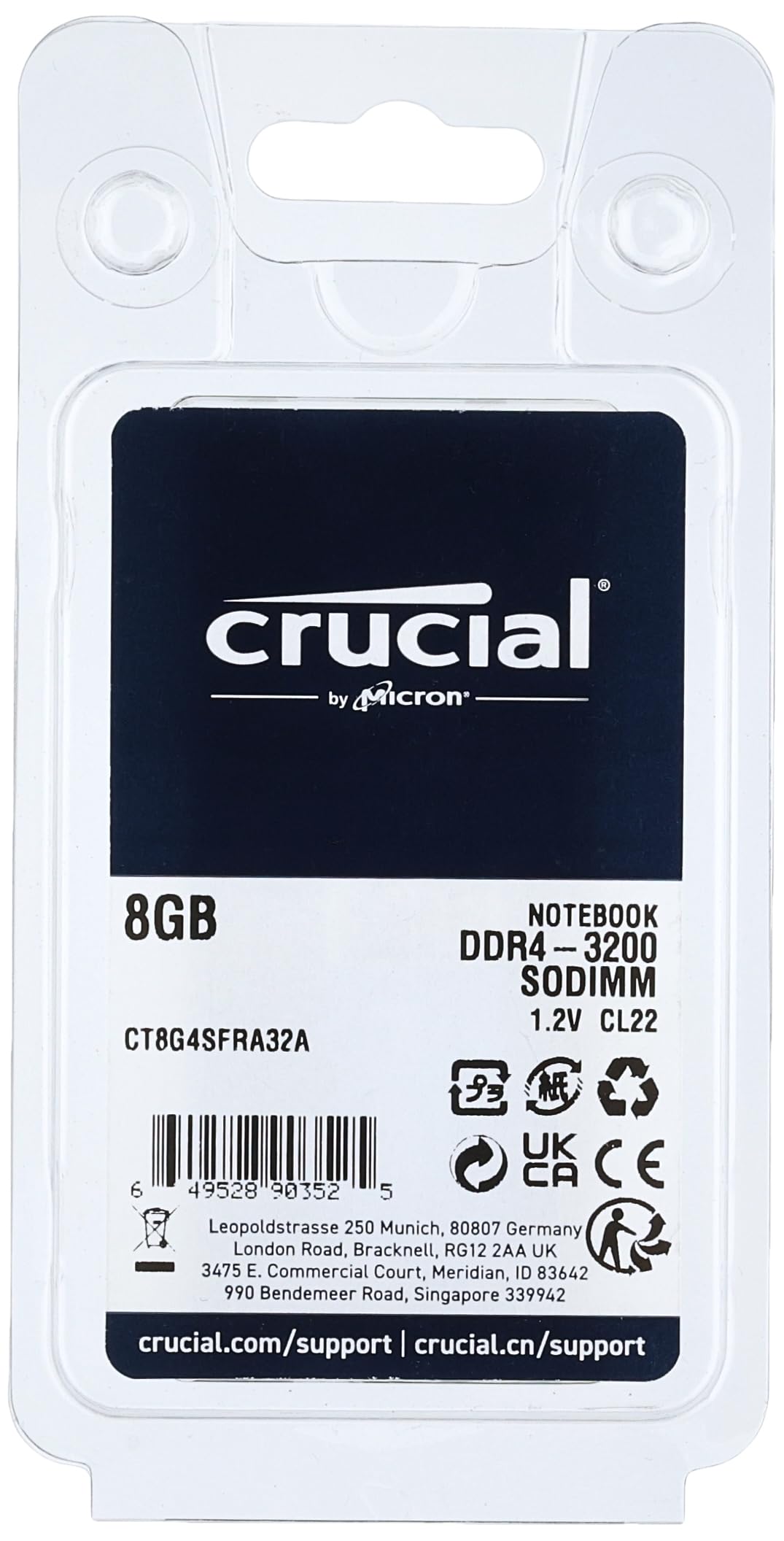 CRUCIAL RAM 8GB DDR4 3200MHZ MEMORY FOR LAPTOP
