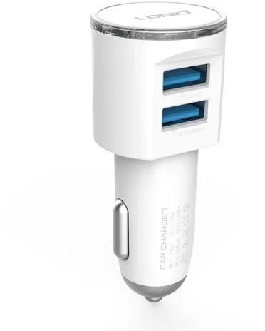 LDNIO DL-C29 High Quality Fast Car Charger Dual USB Port 3.4A With Micro USB Cable - White