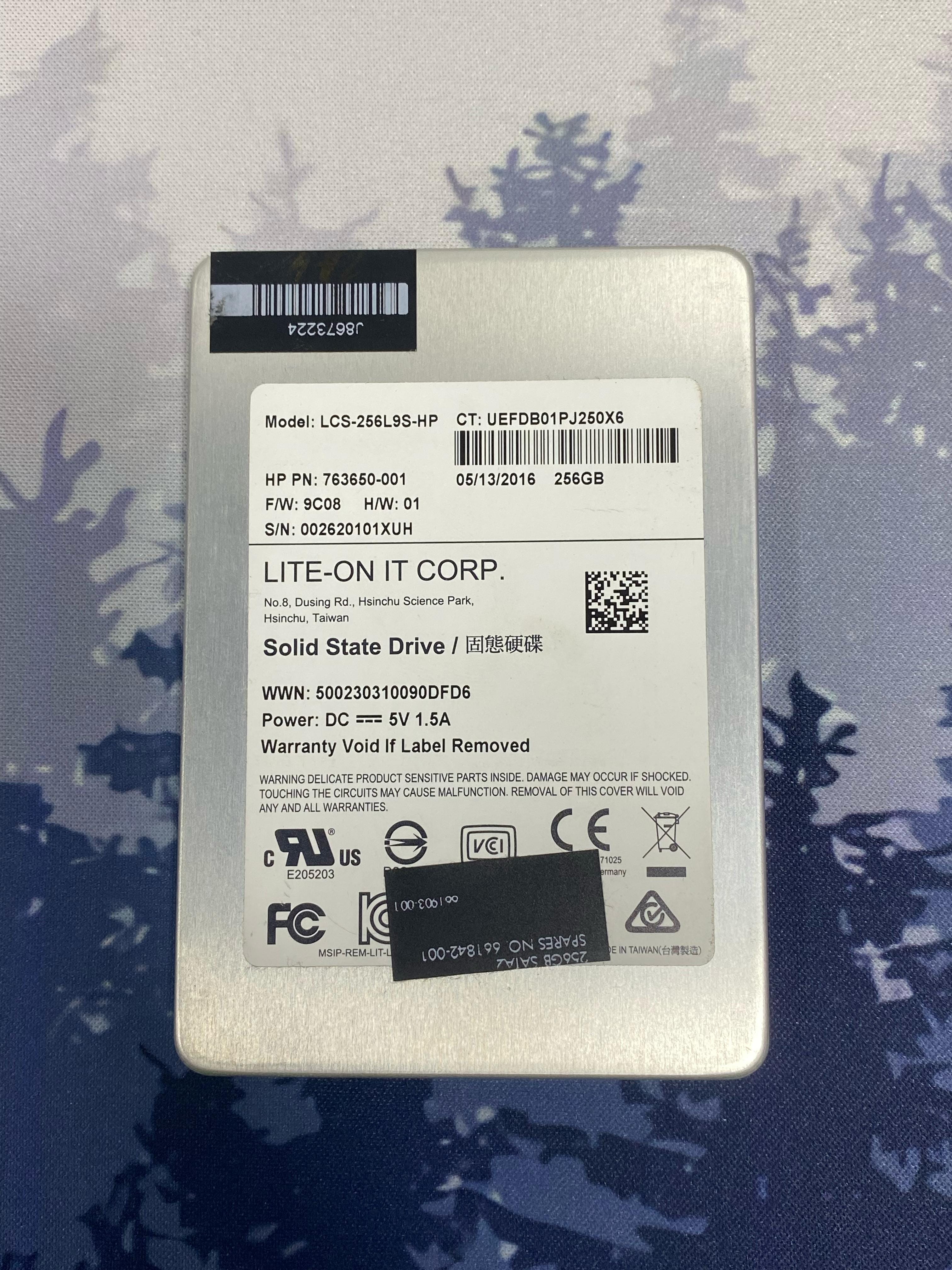LITE-ON SSD 256GB 2.5 Inch Sata internal SSD( Orginal USED)