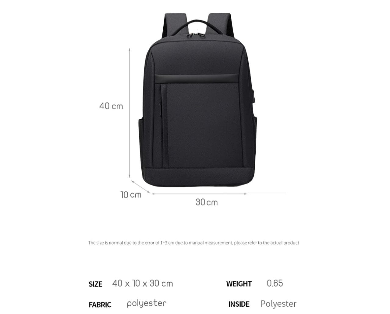 Laptop Bag Rahala RAL-619 Backpack -Black