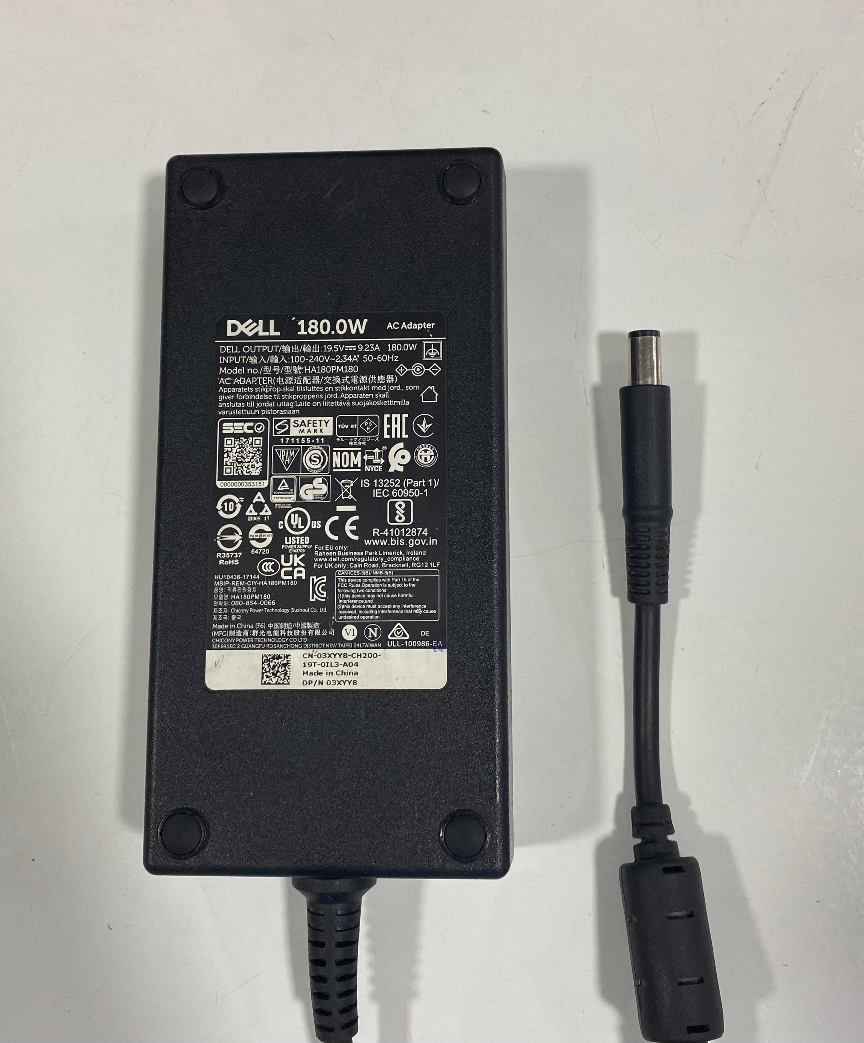 Dell Laptop Charger 19.5V-9.23A - 180W (7.4mm X 5.0mm) Orginal Used