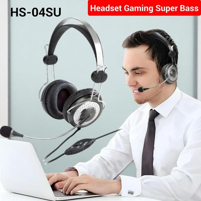  سماعة ستريو ميكروفون عازل للضوضاء مع وضع الغاء المايك HS-04SU