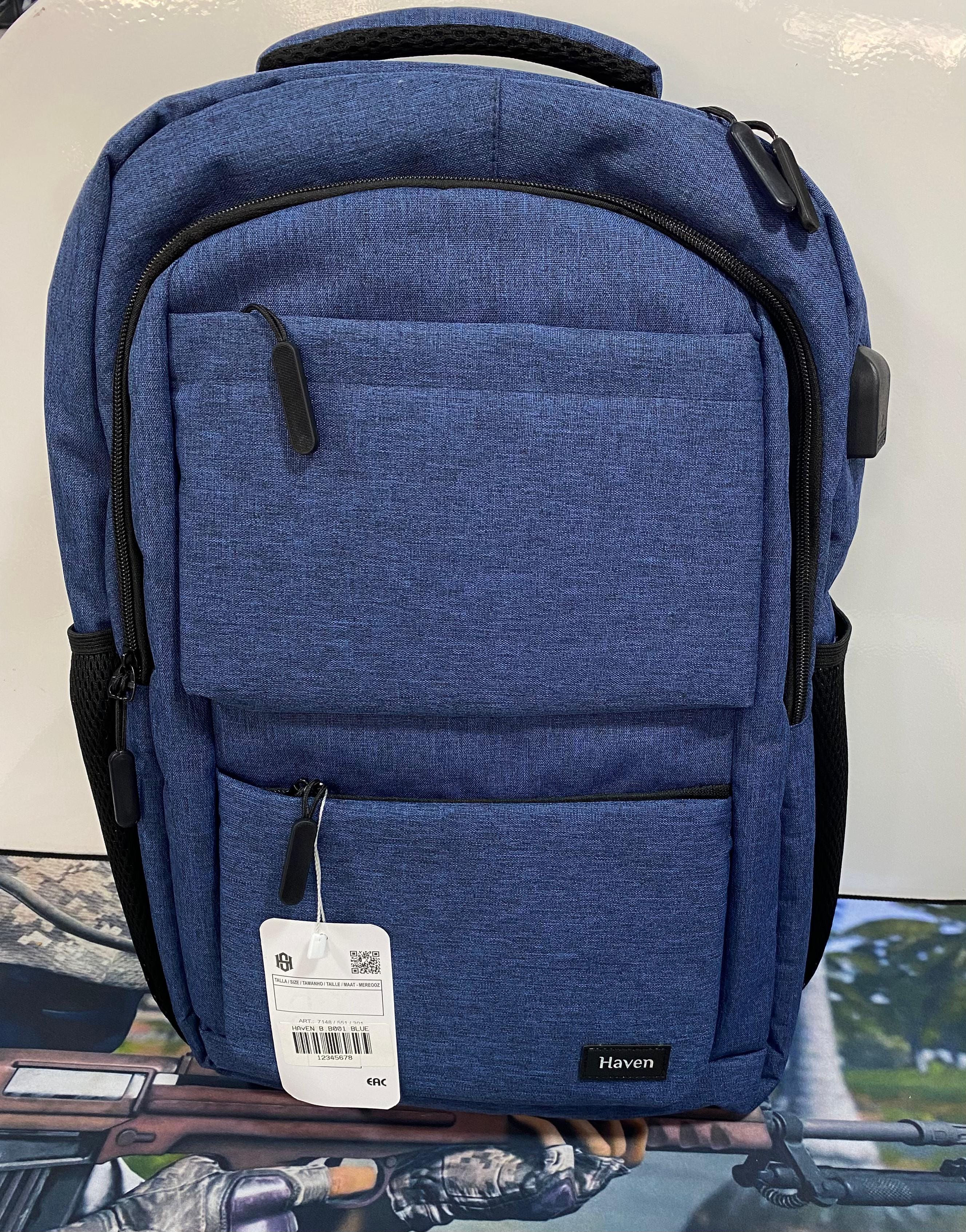  شنطة لاب توب ظهر Haven Satchels 7148 - أزرق 