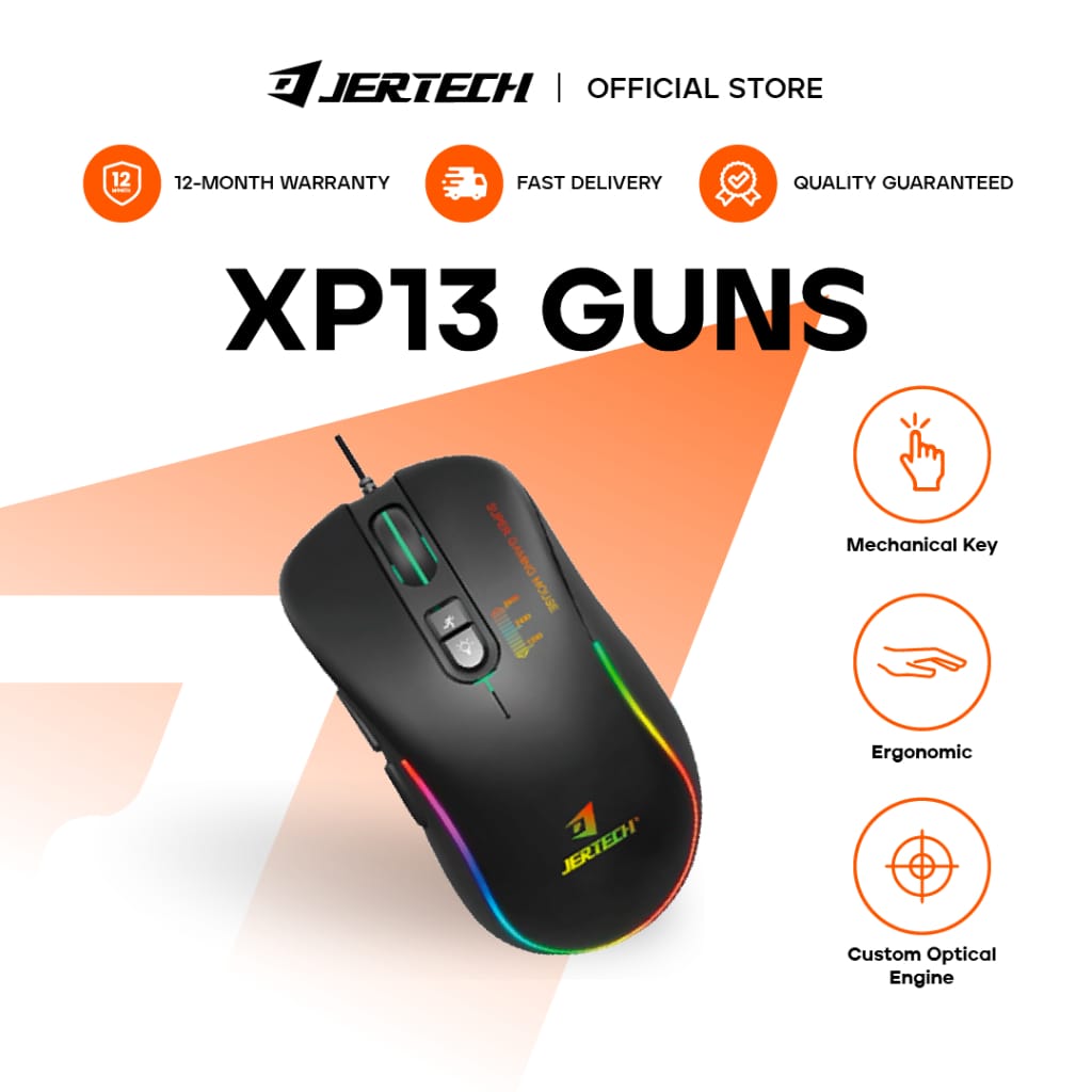 ماوس جيرتيك سلكي RGB جيمنج 3600 نقطة في البوصة XP13 GUNS