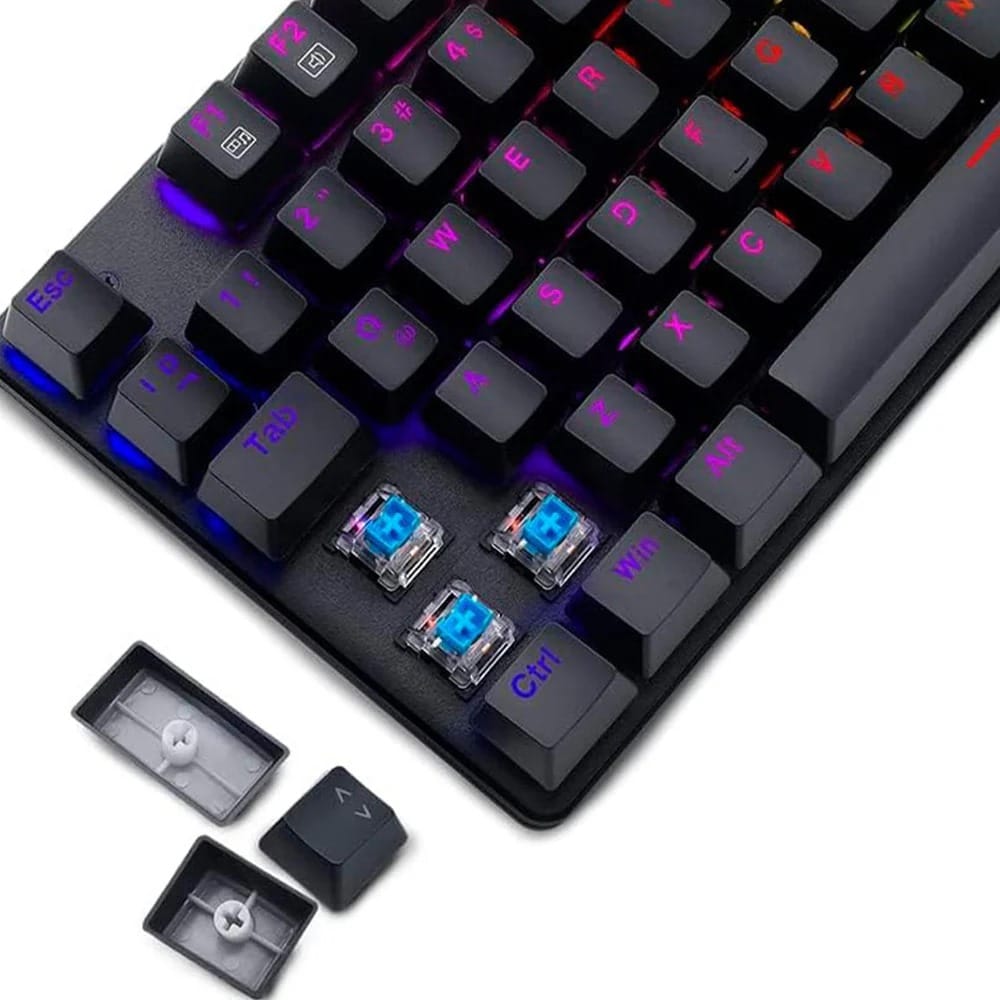 Keyboard USB T-DAGGER BORA Mechanical Gaming TGK313-Rainbow LED Lighting (BLUE SWITCH)
