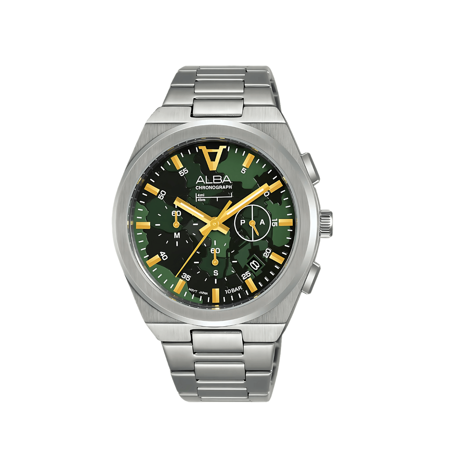 ALBA Men's Watch FLAGSHIP Stainless Steel Band, Green Dial AT3H51X1