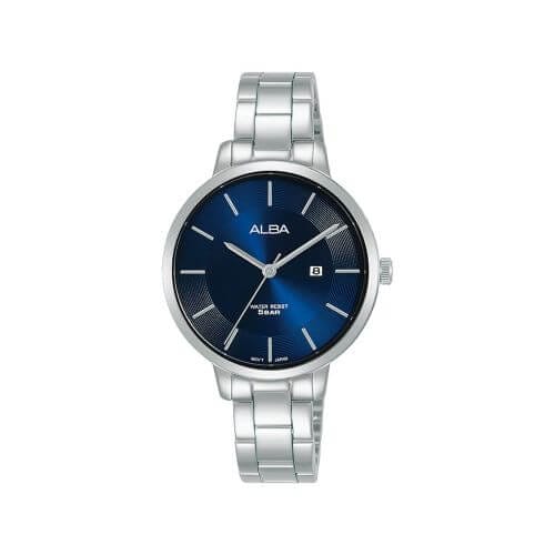 ALBA Ladies' Hand Watch FASHION Stainless Band, Blue Dial AH7AF5X1