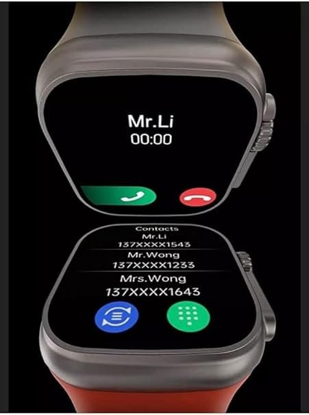 Generic Smart Watch X9 Ultra 2 AMOLED Display Supports NFC/Chat GPT - Arabic Language/calls - Orange