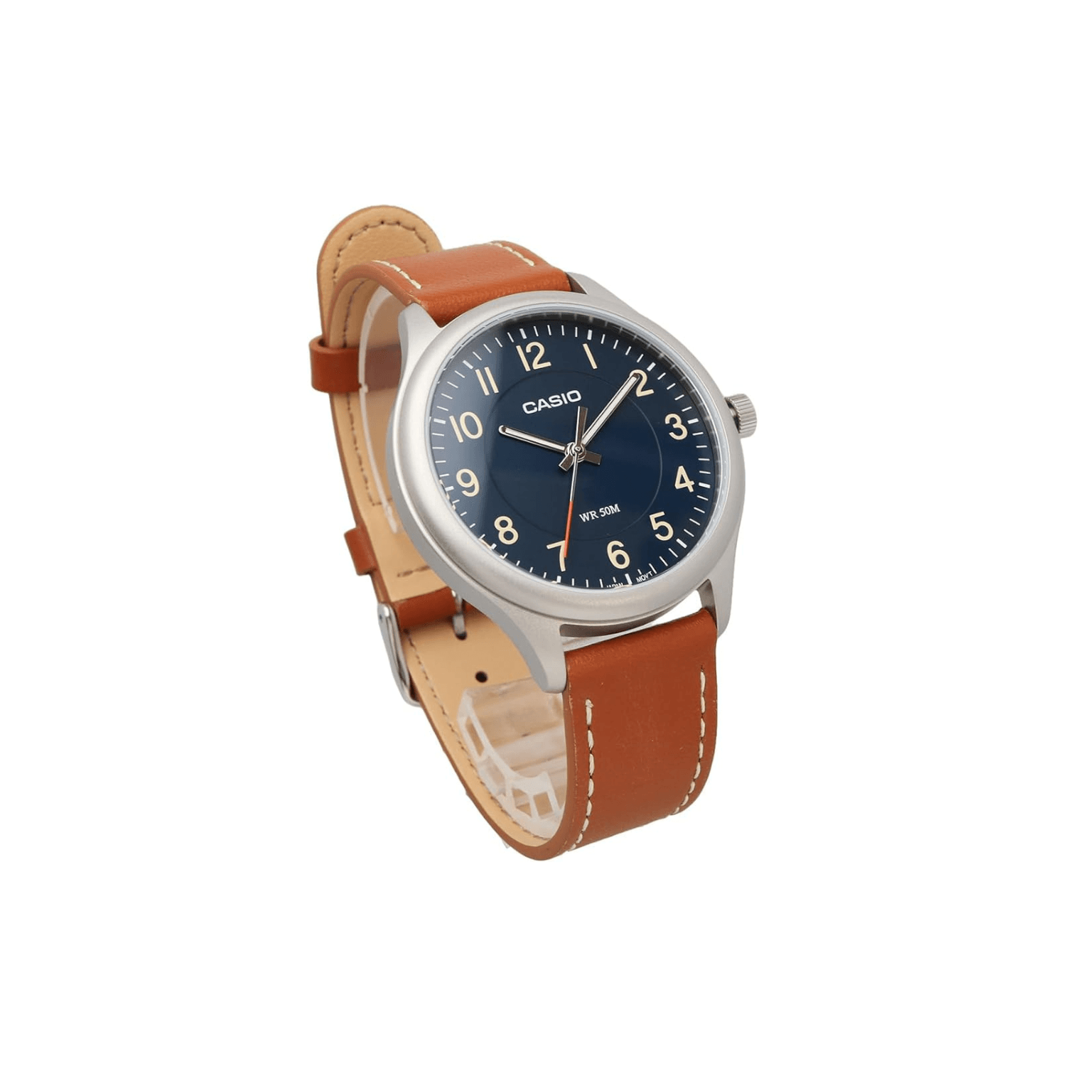 Leather Analog Watch MTP-V005L-2B4UDF