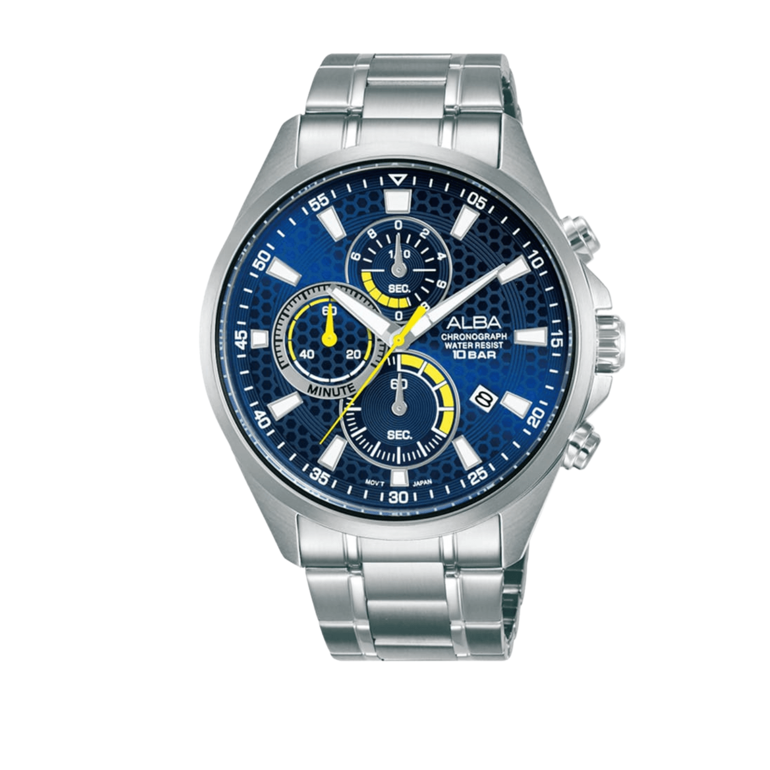 AM3873X1 - Alba Men's Chronograph Metal Watch with Blue Dial