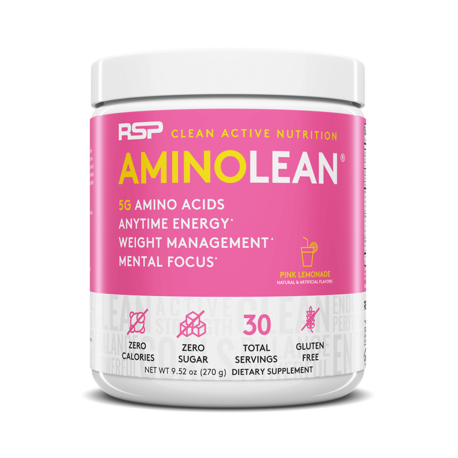 Rsp Clean Active Nutrition Amino Lean-30Serv.-270G-عصير الليمون الوردي