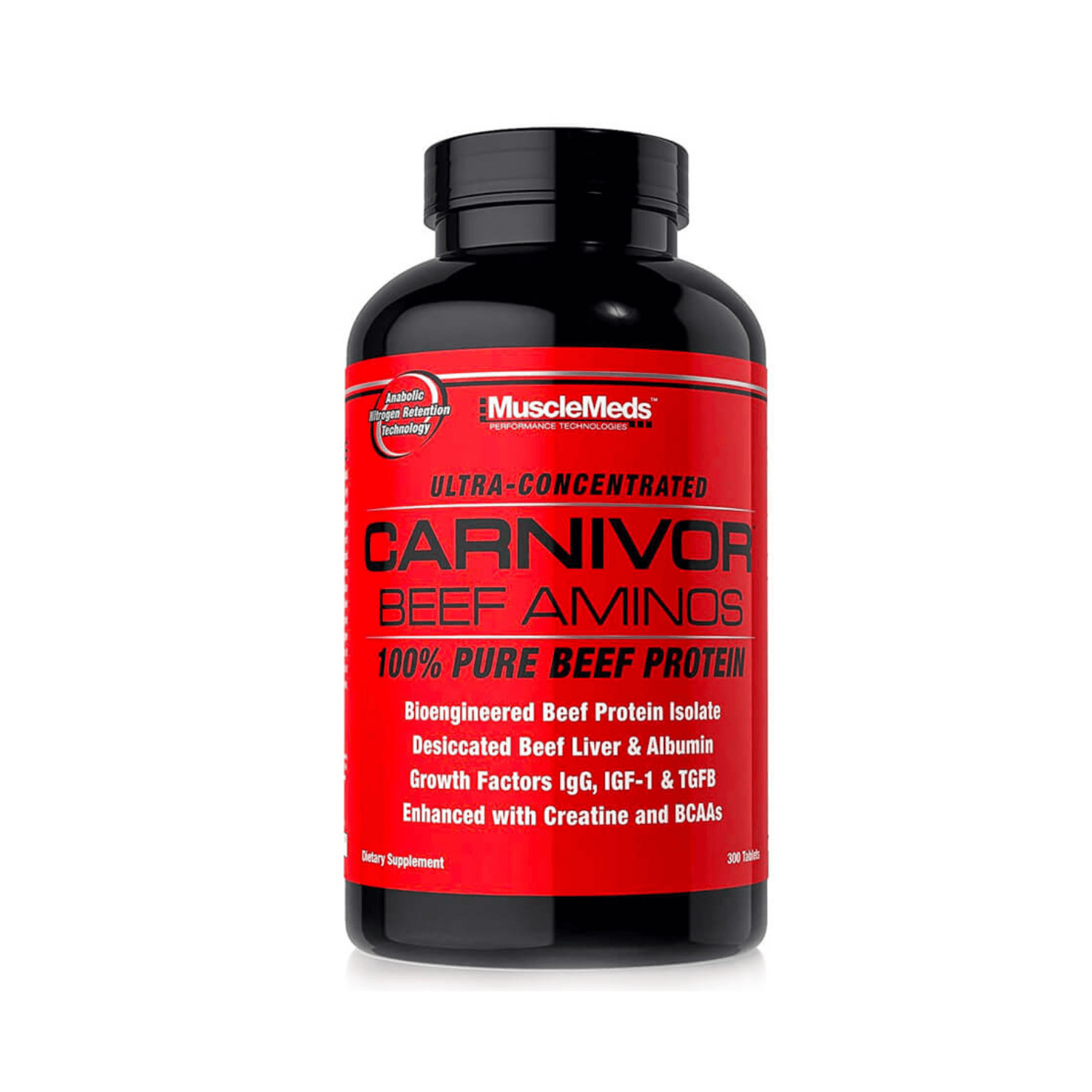 MuscleMeds Carnivor Beef Aminos - 100 سيرف - 300 قرص من مسل ميدز.