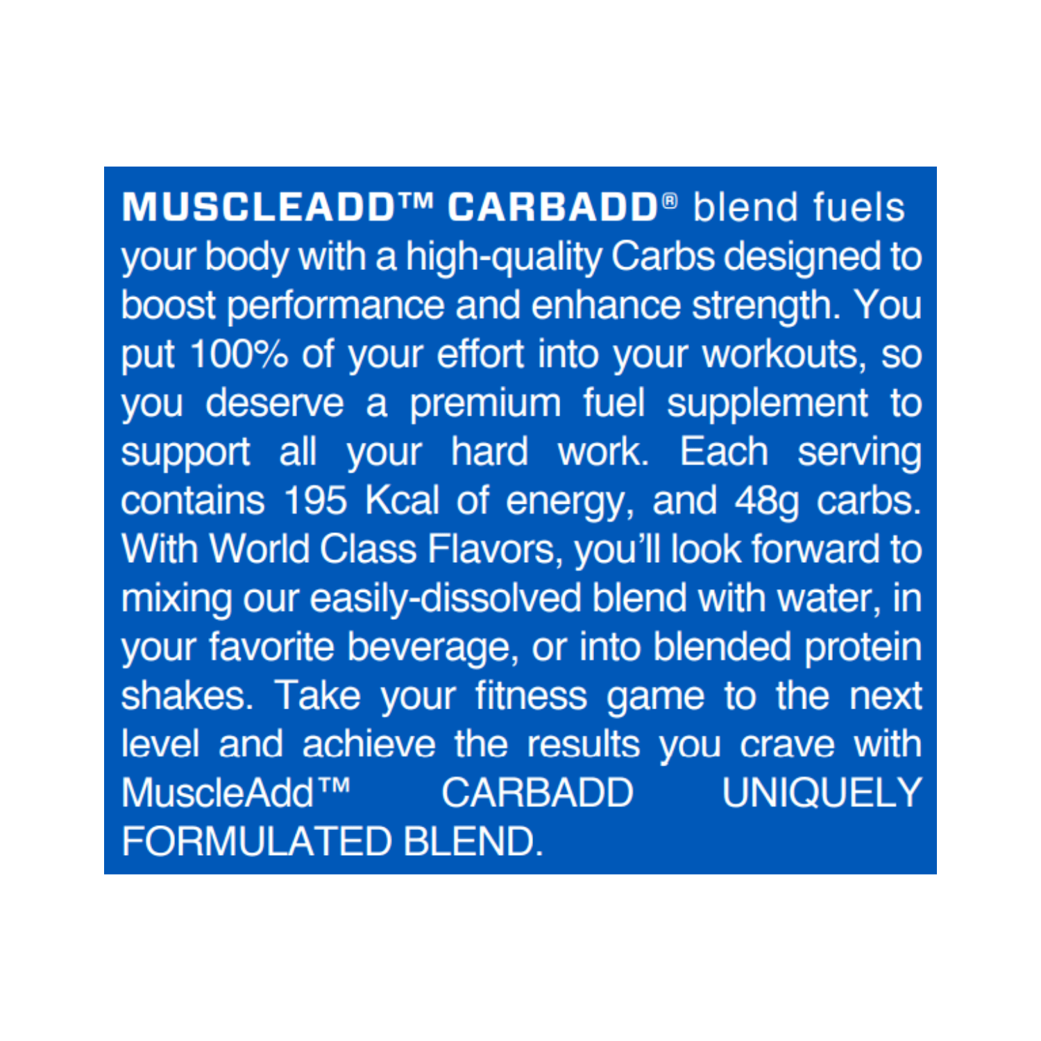 MUSCLE ADD CARB (30serv-1500g)