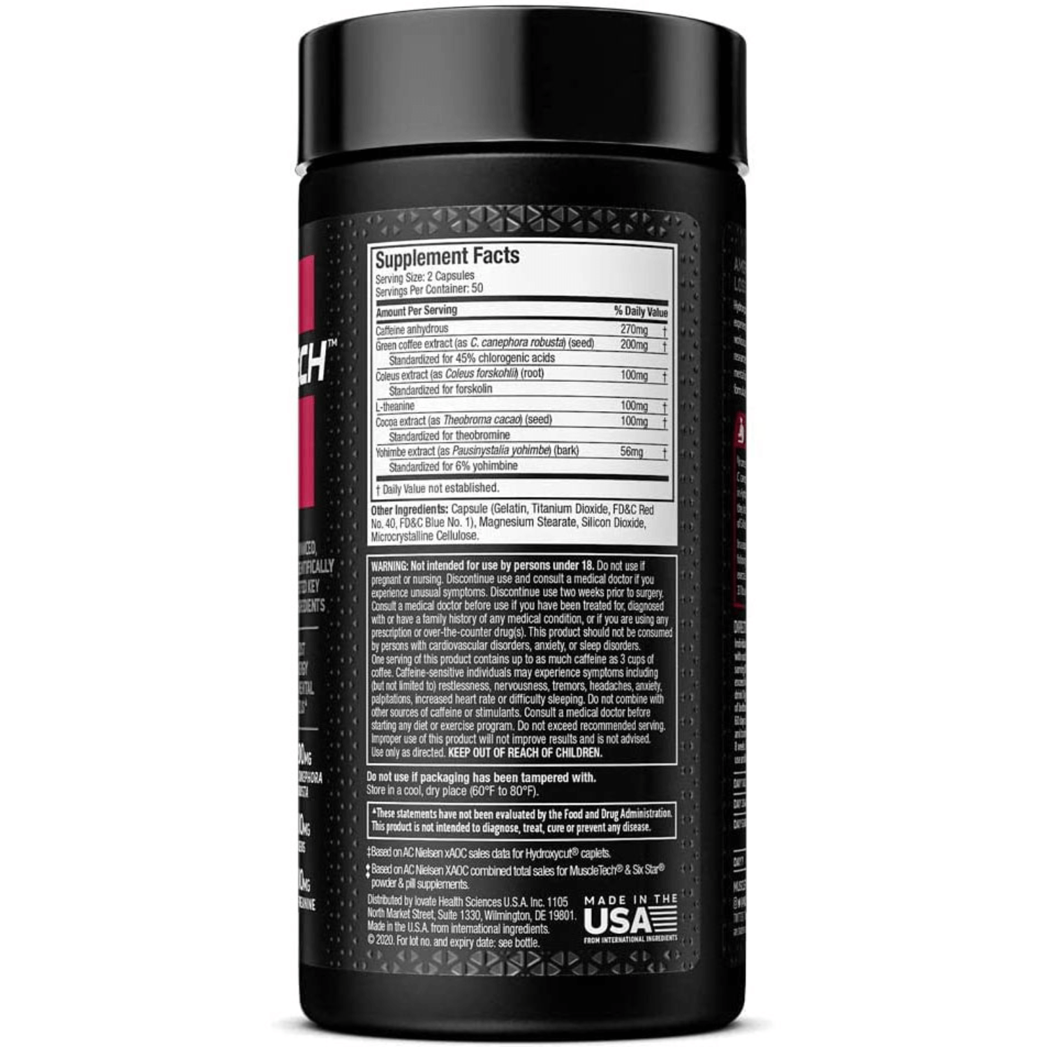 Muscletech Hydroxycut Hardcore Elite-50Serv.-100Caps.