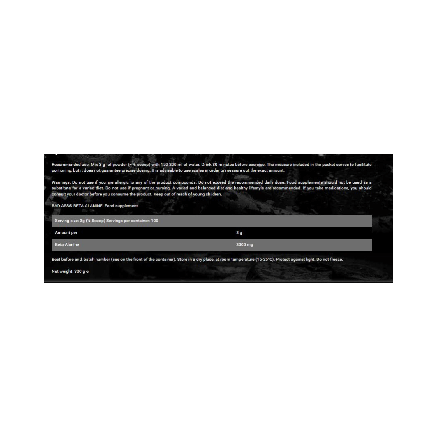 Bad Ass Citrulline Malate-100Serv.-300G.-Unflavored