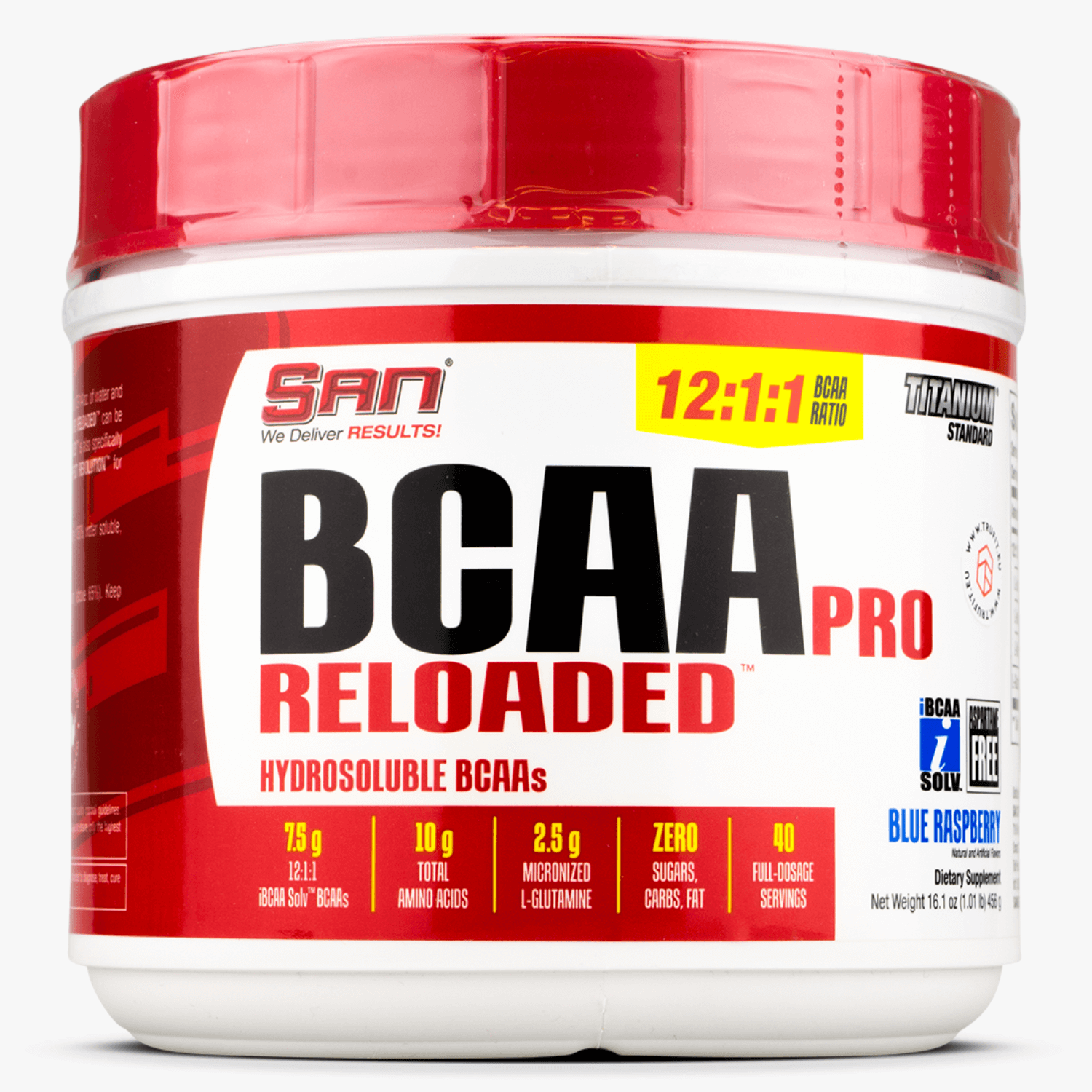 San Bcaa 12:1:1 Pro Reloaded-40Serv-458G-Strawberry Kiwi