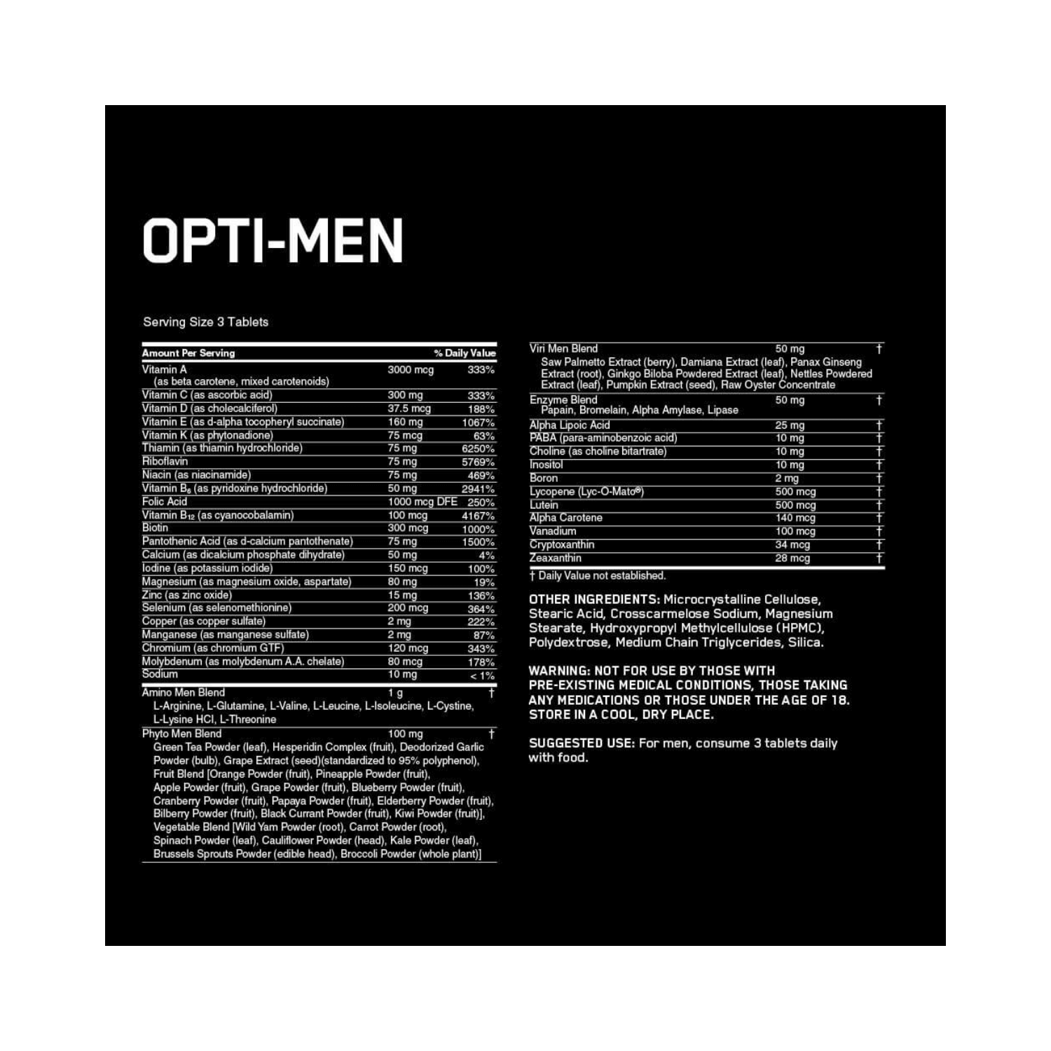 Optimum Nutrition Opti-men-30Serv.-90Tabs