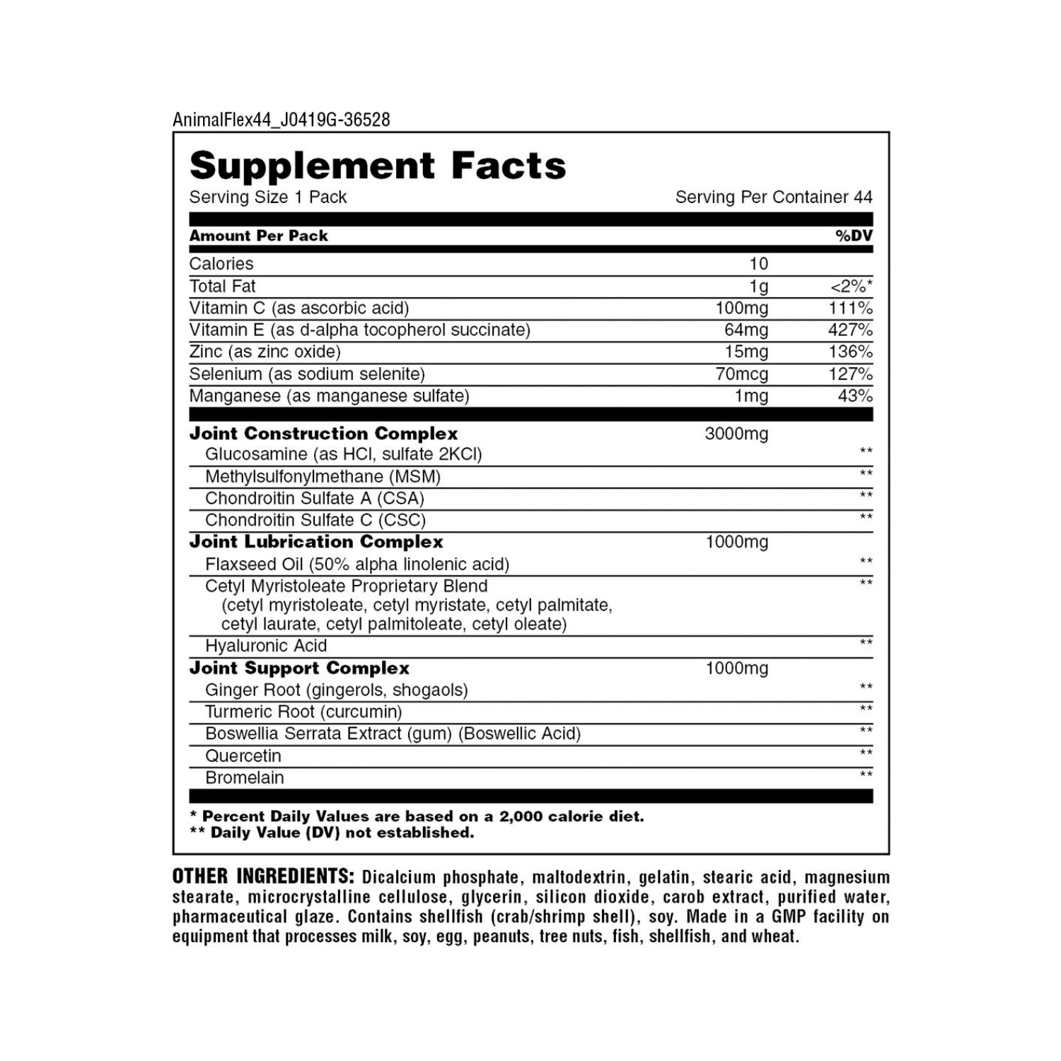 Universal Animal Flex-44 Packs-44Serv.