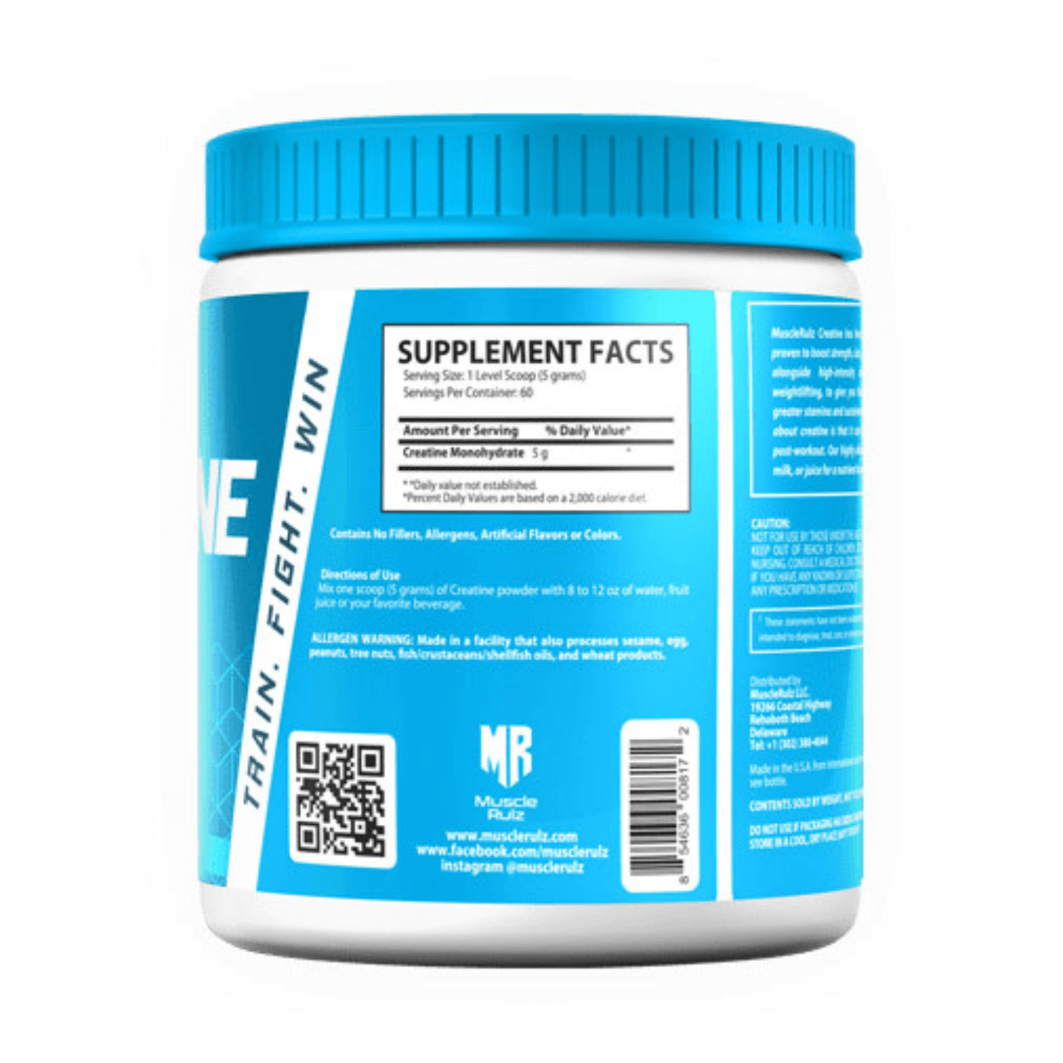 Muscle Rulz Creatine Micronized-60Serv.-300G-Unflavored