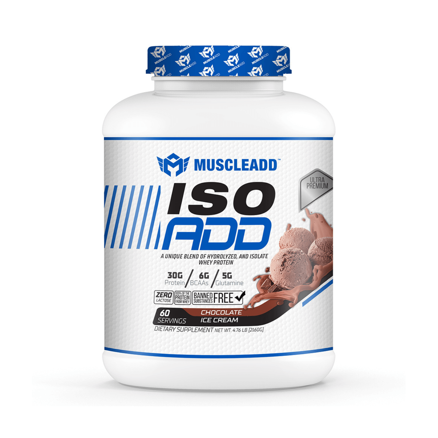 Muscle Add Iso Add-60Serv.-2160G.-Chocolate Ice Cream