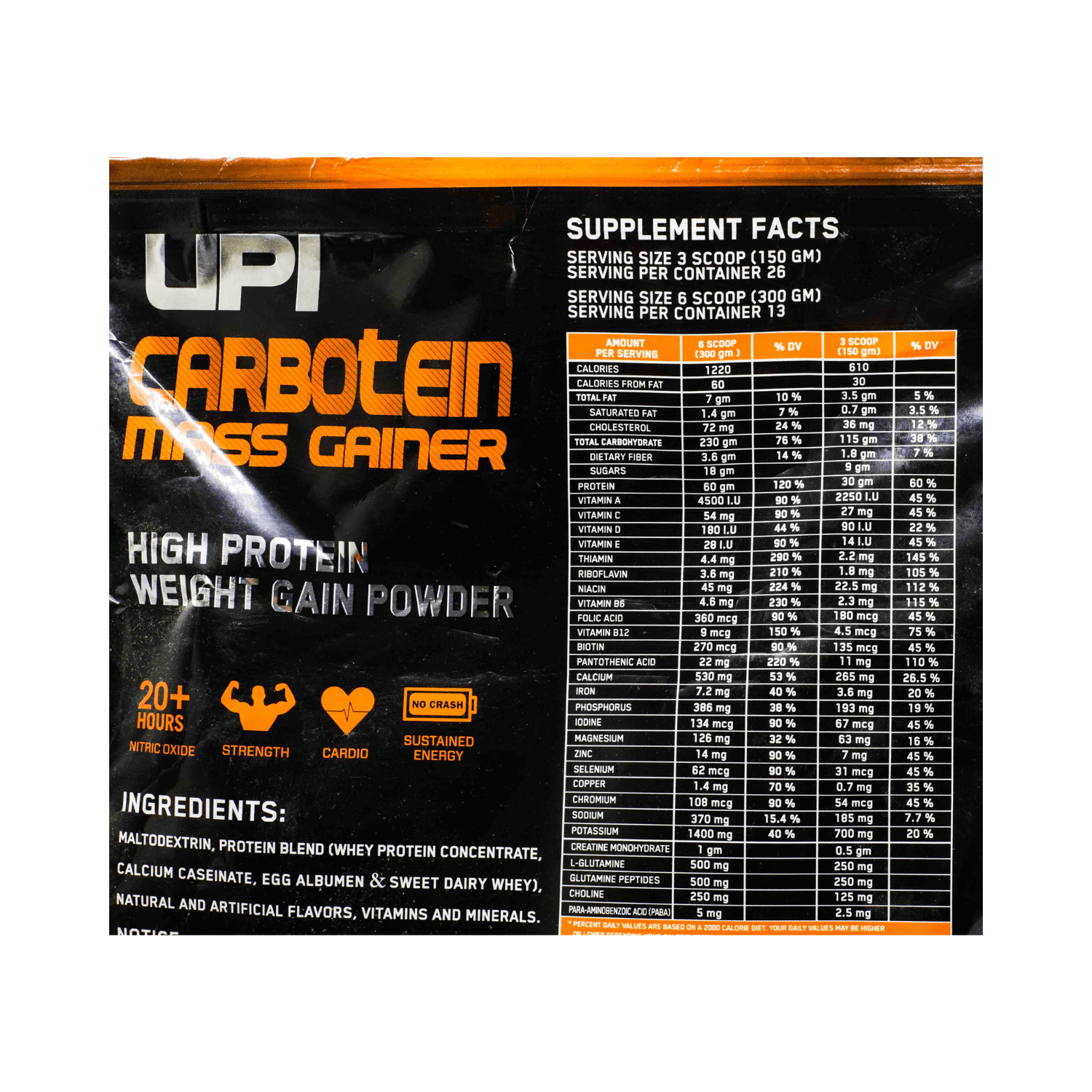 Upi Carbotein Mass Gainer-26Serv.-3.9KG