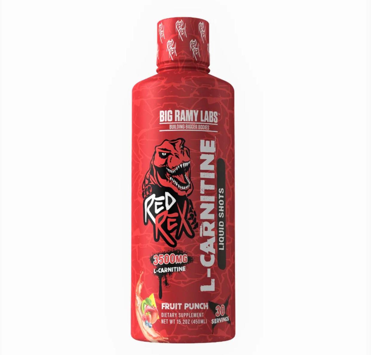 BIG RAMY LABS RED REX L-CARNITINE LIQUID SHOTS 3500MG -PINEPPLE (32serv-480ml)