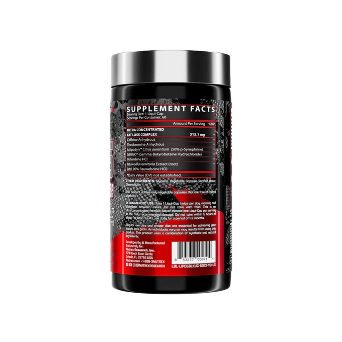 Nutrex Research Lipo 6 Black Ultra Concentrat-60Serv.-60Caps.