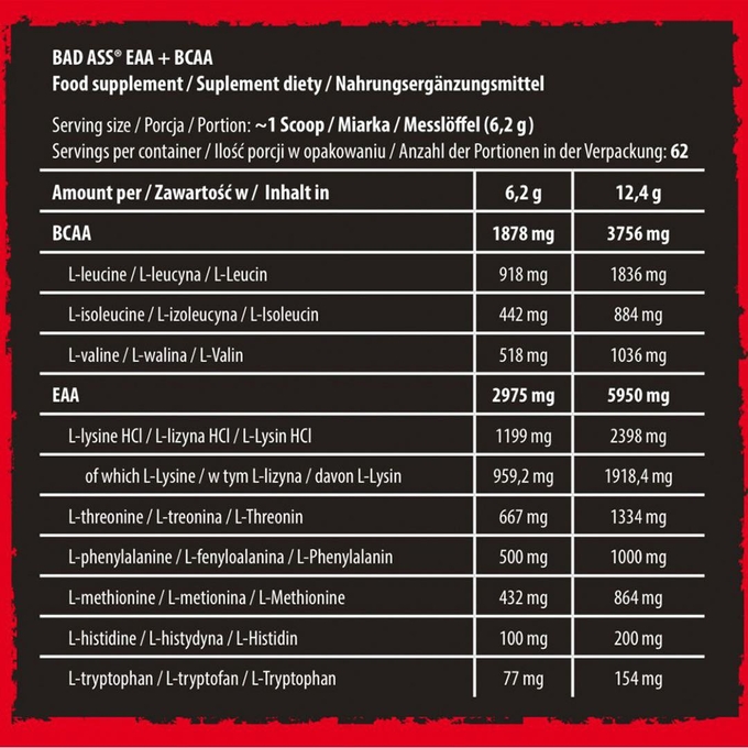 Bad Ass EAA+BCAA 390 gm