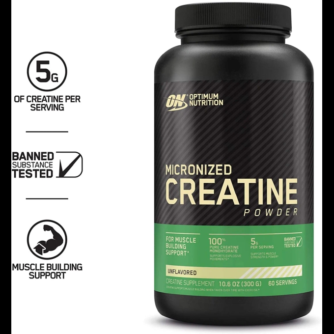 OPTIMUM NUTRITION MICRONIZED CREATINE POWDER 60serve