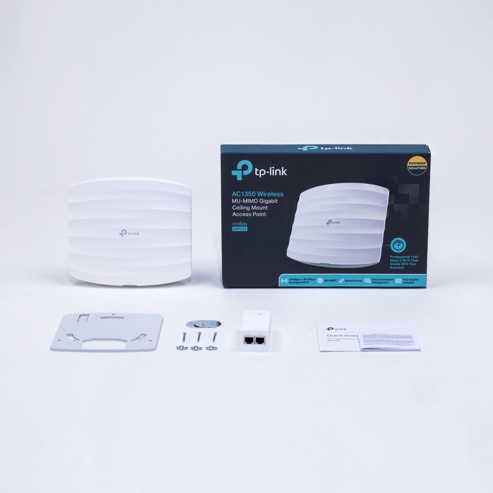 TP-LINK EAP225 AC1350 Wireless MU-MIMO Gigabit Ceiling Mount Access Point