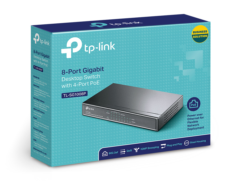 TP LINK TL-SG1008P 8-Port Gigabit Desktop Switch with 4-Port PoE